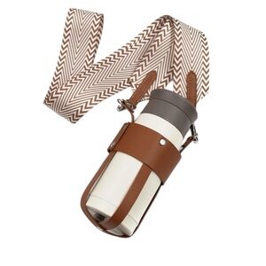Adjustable Leather Tumbler Water Holder. Holds Up to 40 oz Tumblers